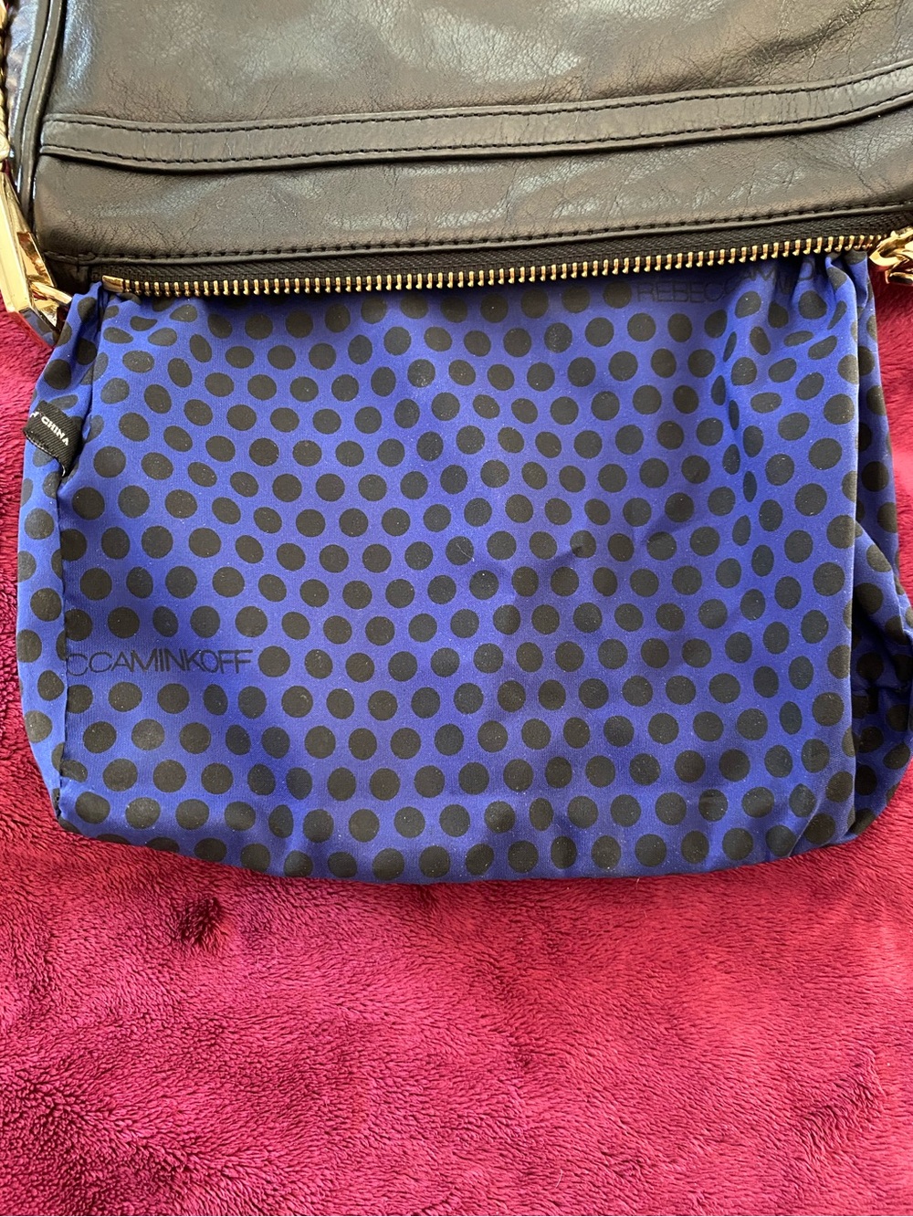 NWOT Rebecca Minkoff Black Italian leather MINI MAC with Gold Hardware - Picture 8 of 10